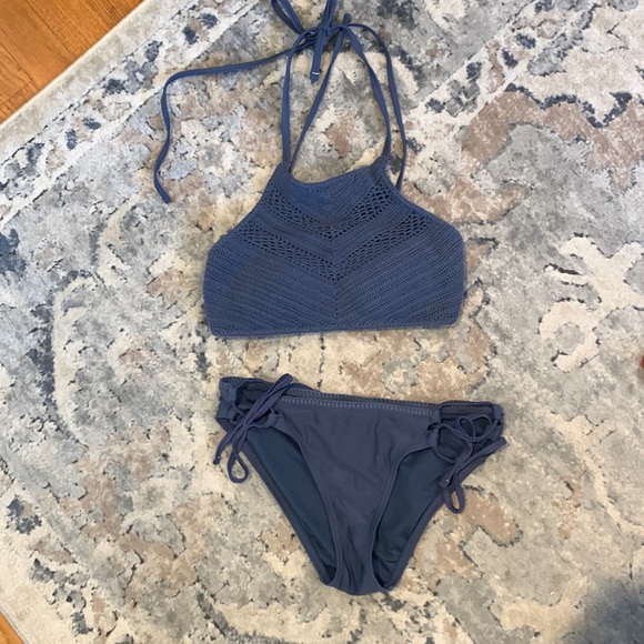 Xhilaration Swim Target Xhilaration Blue Crochet Bikini Poshmark